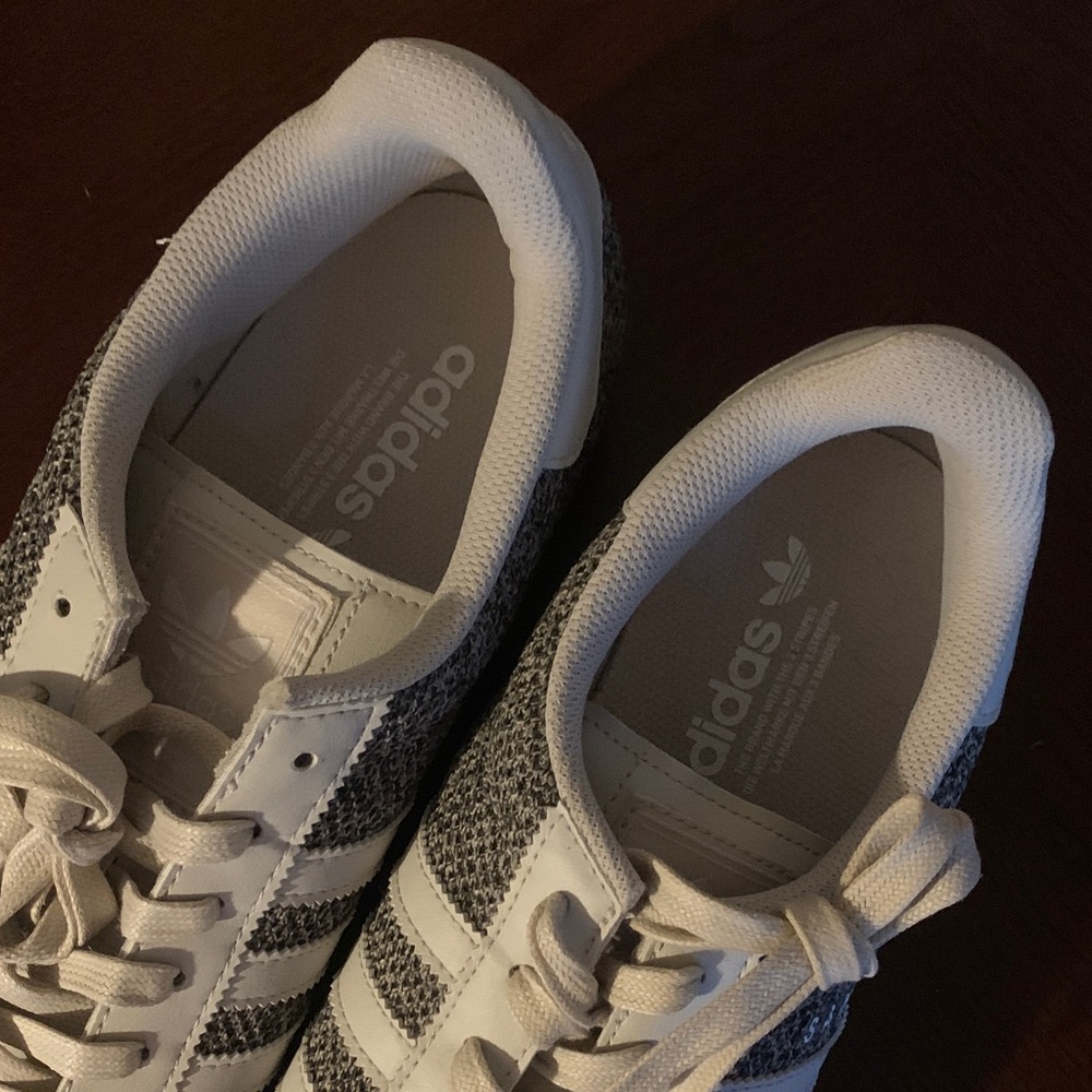 Adidas Gray and White Casual Sneakers - Picture 4 of 5
